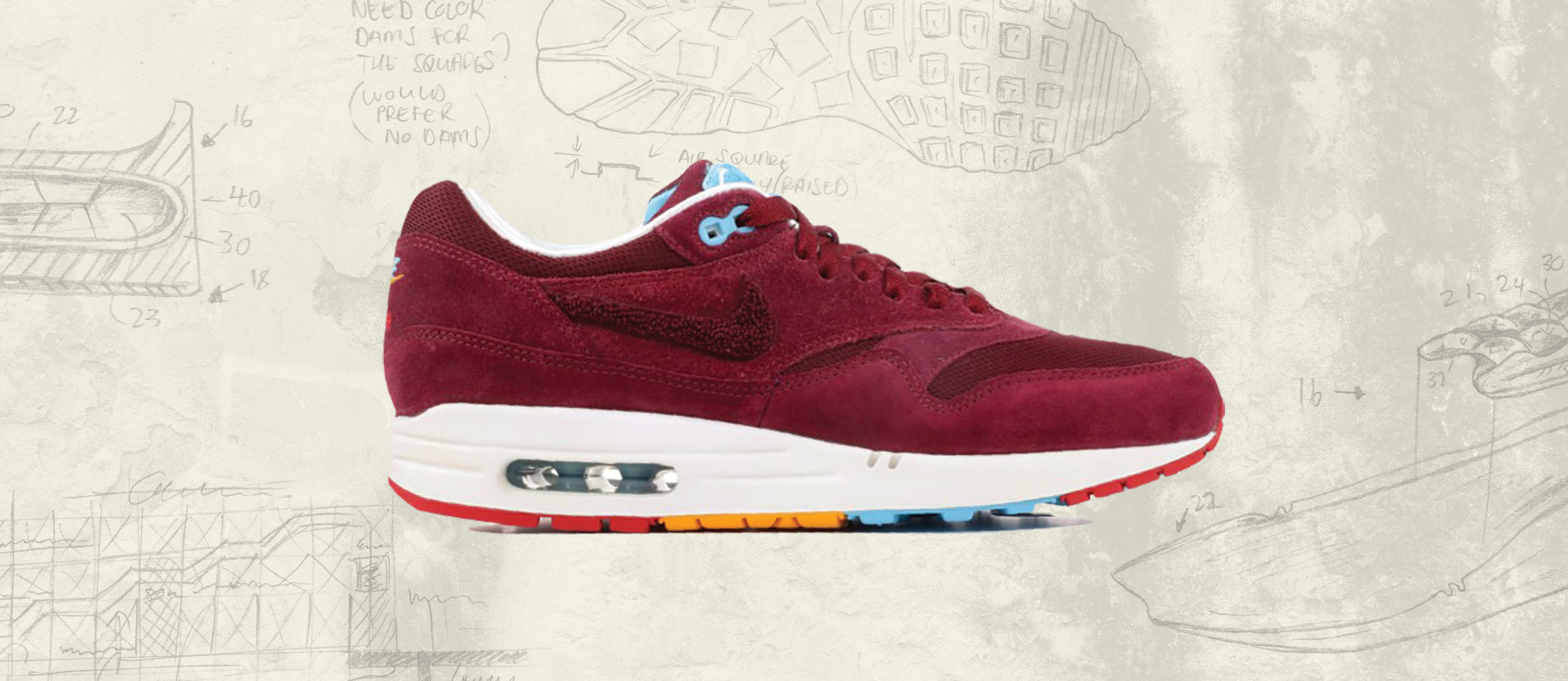 Patta x Parra x Nike Air Max 1 "Cherrywood"