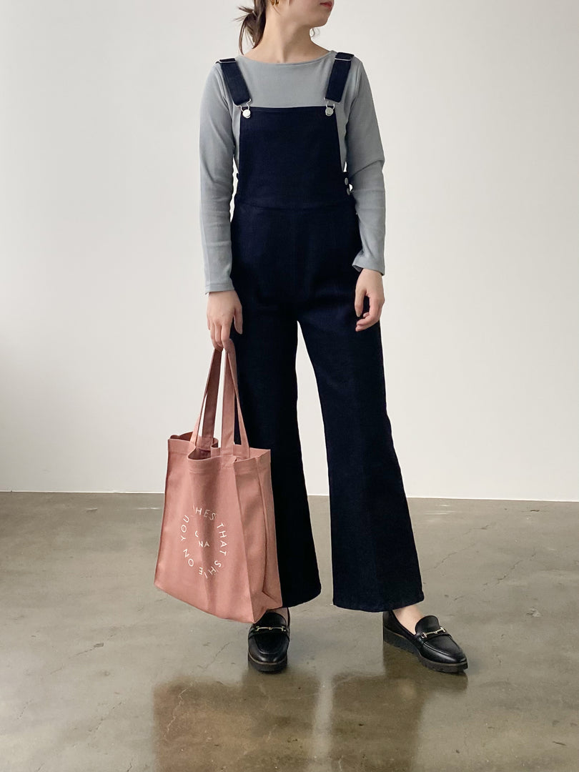 COHINA DENIM フレアサロペットパンツ ｜ 小柄・低身長女性向け