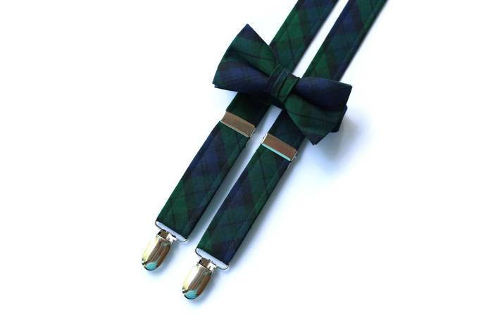 Buy HAPPY FRIDAYS Men's Adjustable Elastic 6 Clips Suspenders