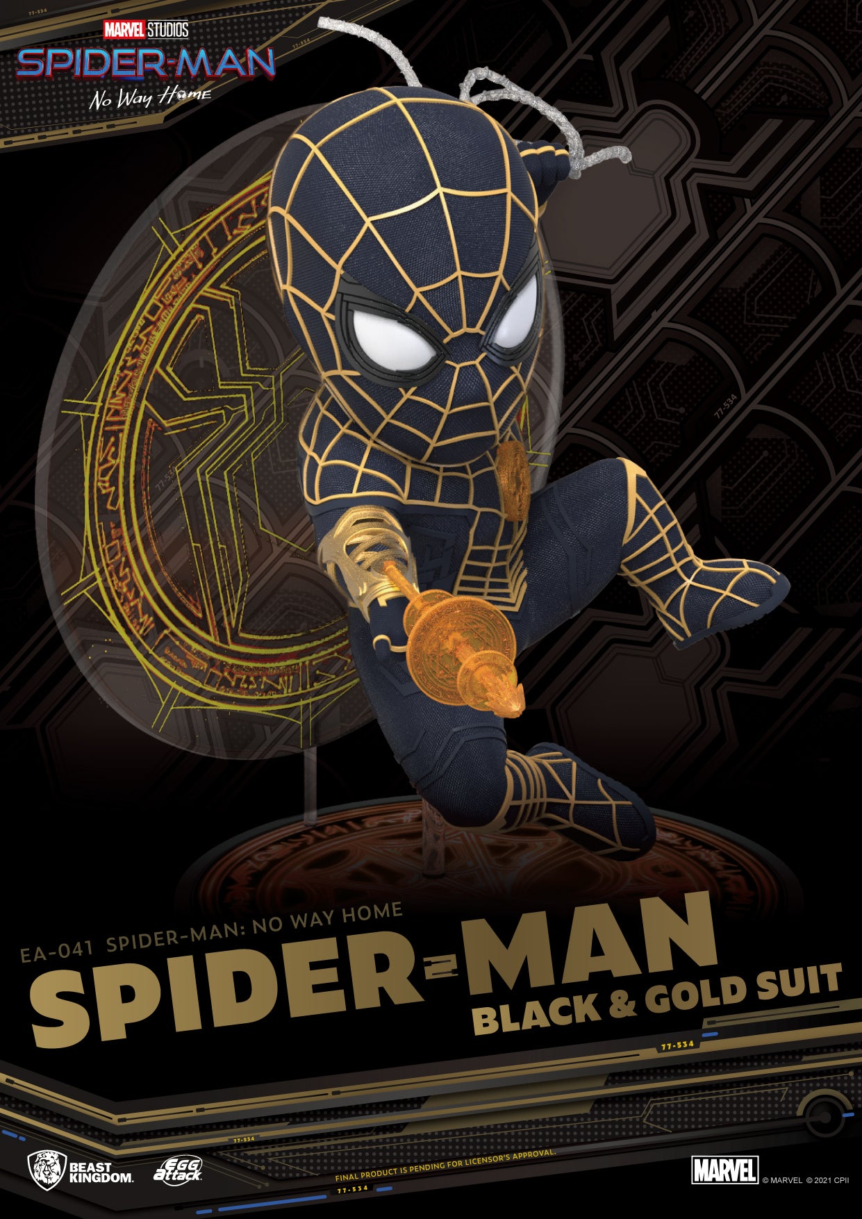 Beast Kingdom Egg Attack: Spider Man No Way Home - Spiderman Traje Neg —  Distrito Max