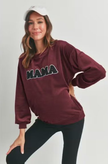 Mama Fleece Crew Neck Sweatshirt – Baby Laurel & Co.