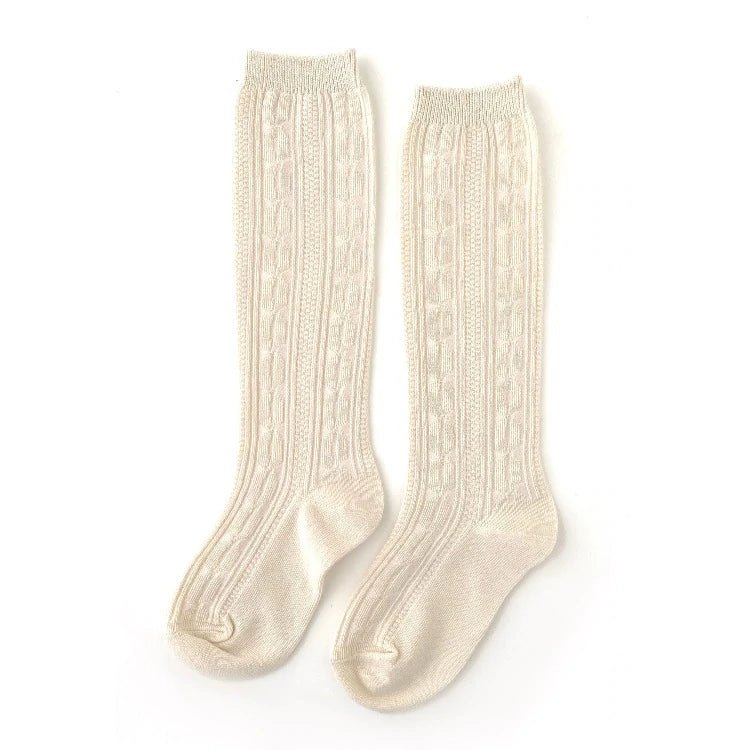 Little Stocking Co Lace Top Knee High Socks - Pastel Blue