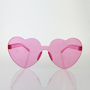 Rimless Heart-Shaped Sunglasses - Unicornabilia