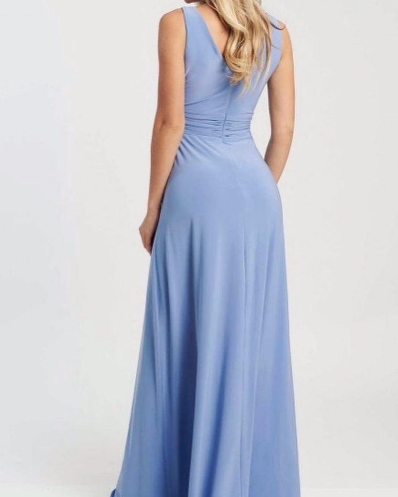 dusty blue maxi dress casual