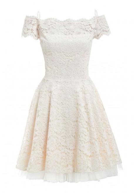 cream lace skater dress