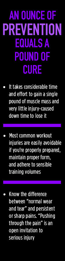 How to Avoid Common Training and Workout Related Injuries Sidebar