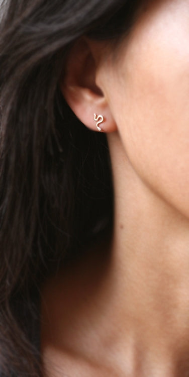 Mini Mismatched Snake Stud Earrings in 