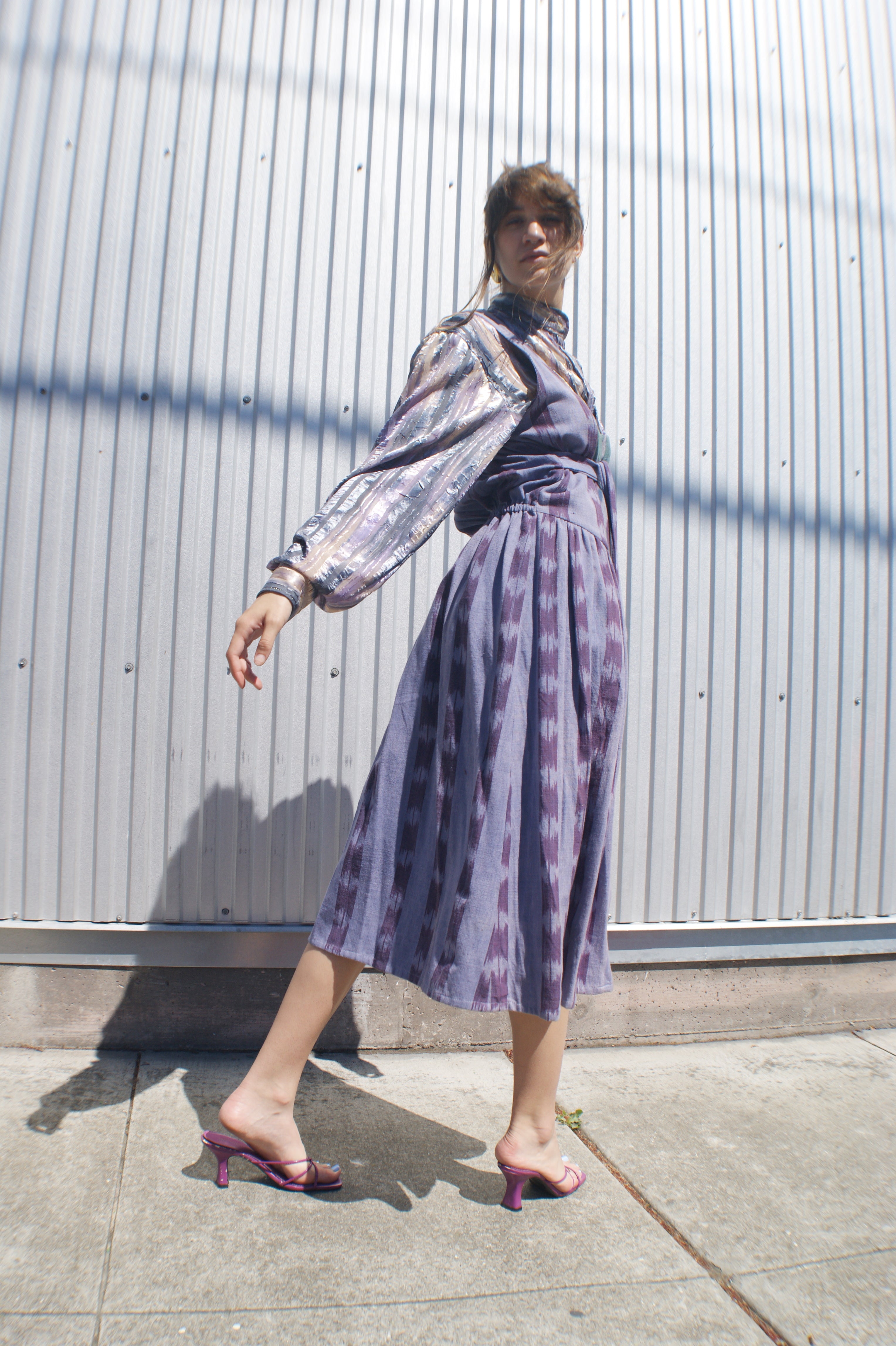 Unique Silk Purple Blouse