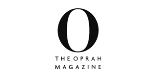 O, The Oprah magazine logo in black font