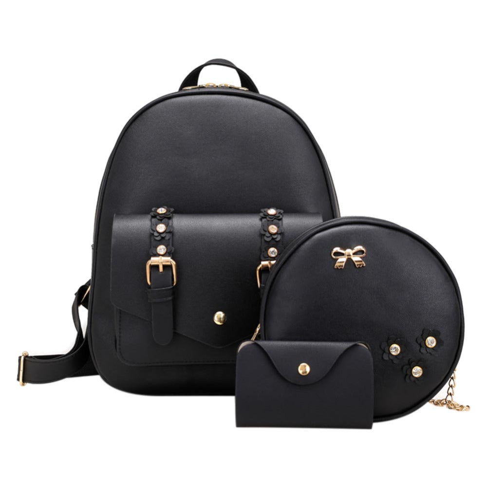 3 Pcs Vintage Casual Backpack Set – Peach&Mango