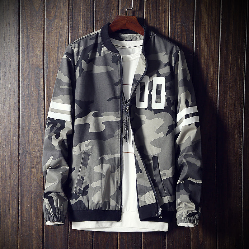 Camouflage Fashion Bomber Jacket – Peach&Mango