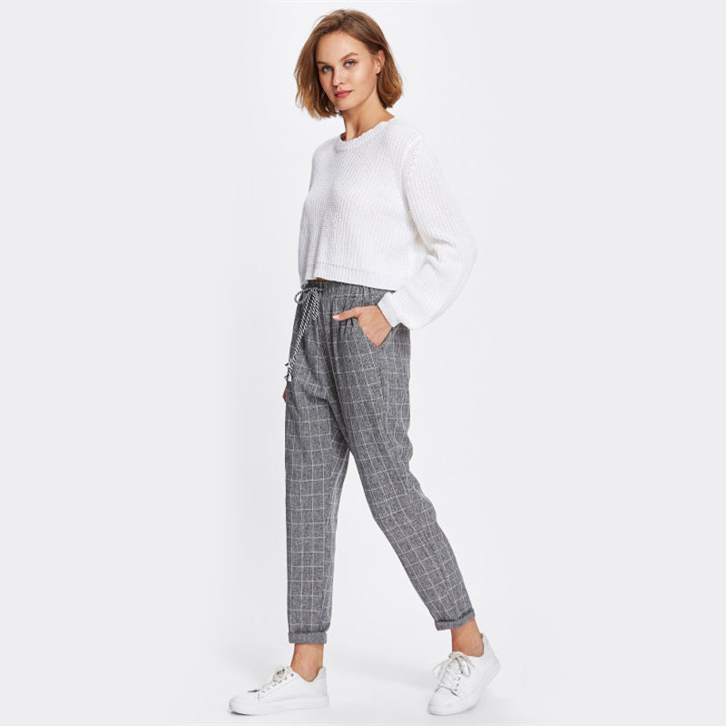 plaid pants women