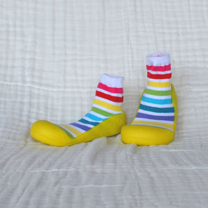 Rainbow Striped Toddlers Anti Slip Sock Shoes - 15.5cm