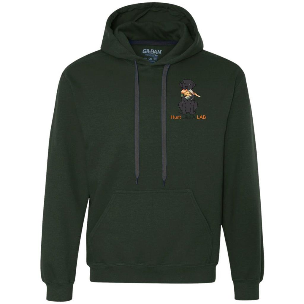 Labrador Retriever Hoodie Hunt Like A Lab - Black Lab With Bird Sweats ...