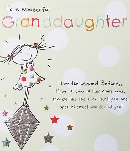 Granddaughter Foiled Birthday Card