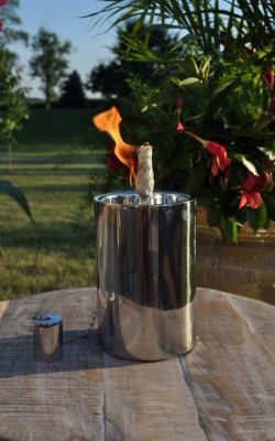 7" Polished Manhattan Floor Torch