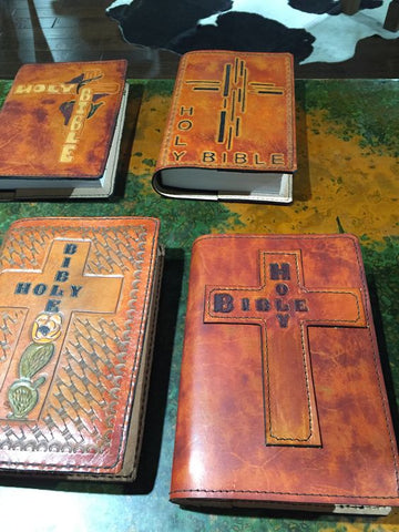 Hand Tooled Leather Book Covers