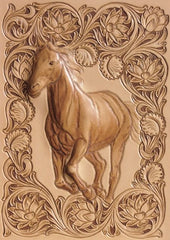 Hand Tooled Leather Horse