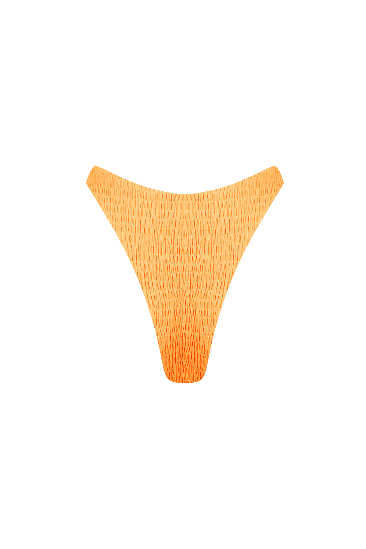 Underwire Bikini Top, Orange Padded Smocked Swimwear