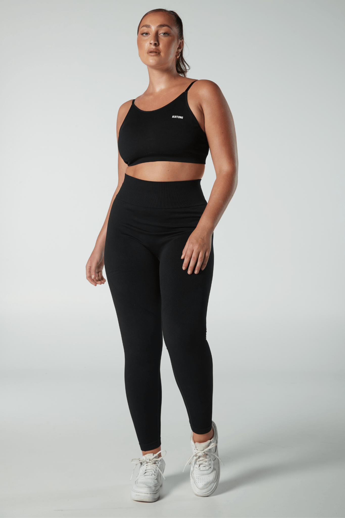 Verve Black Leggings, High Waist