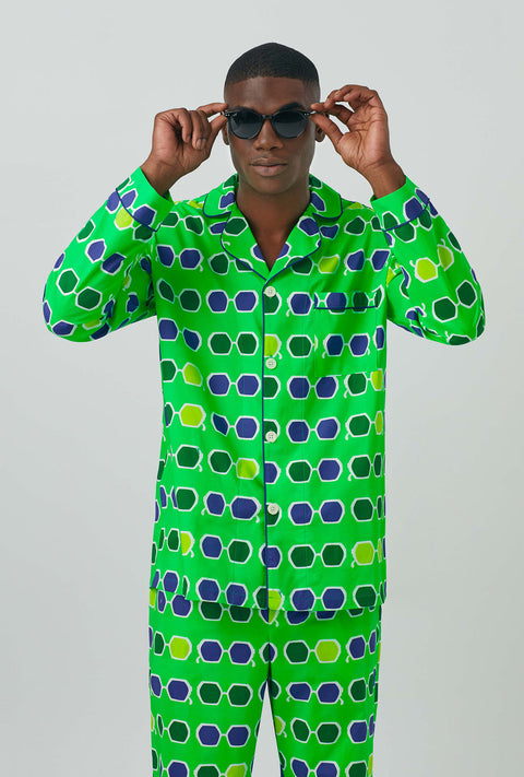 Emerald Green Men's Long Sleeve and Jogger Stretch Jersey PJ Set - Bedhead  Pajamas