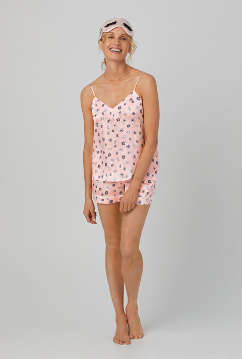 Bedhead Pajamas 3-Piece Silk Pajamas in Ice Pink