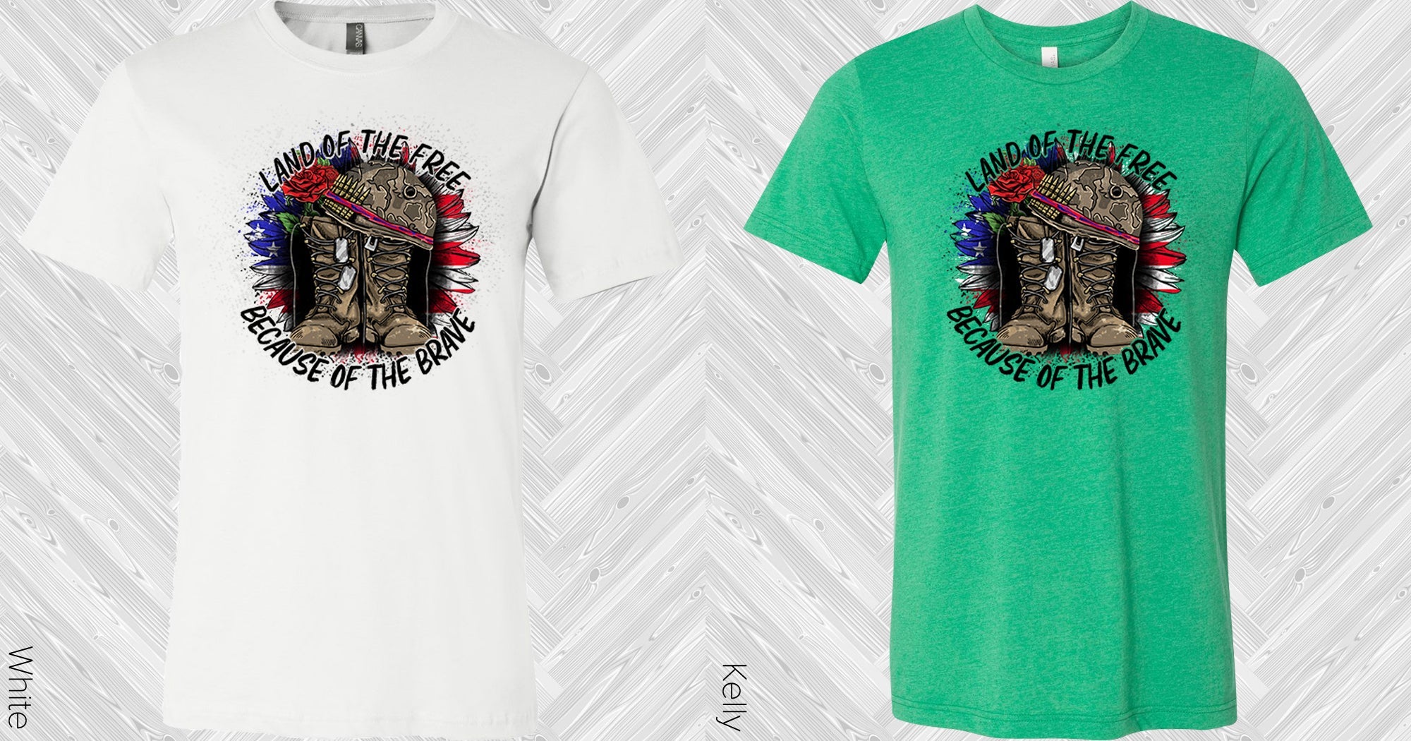 Land of the Free Because of the Brave Graphic Tee