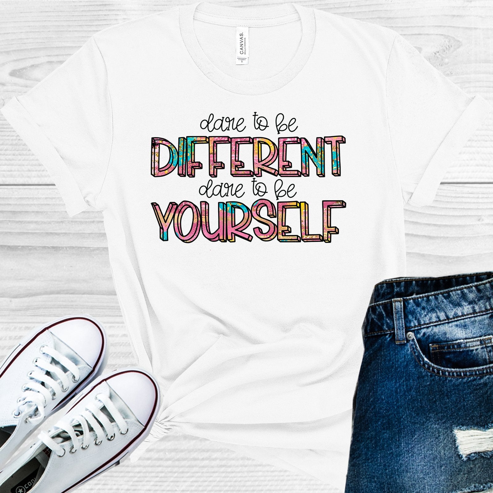 Dare to Be Different Dare to Be Yourself Graphic Tee