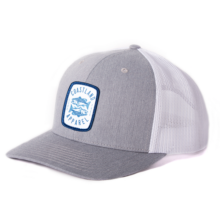 White Fish Snapback Heather Grey/White