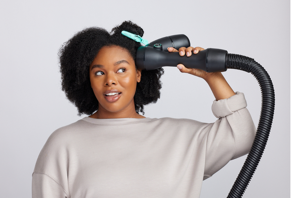 RevAir being demonstrated on curly coily hair