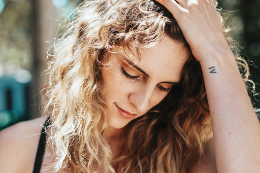 woman with curly hair