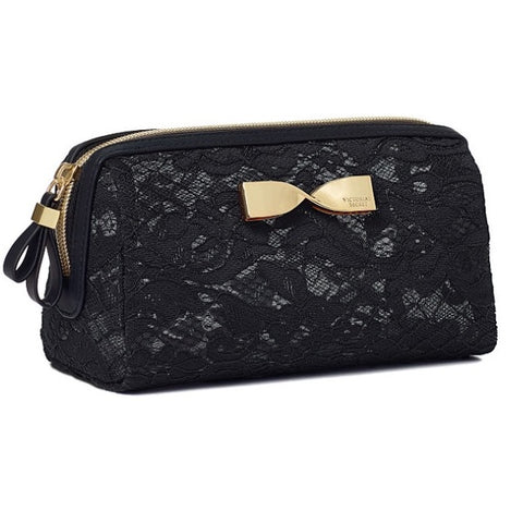 Shop VICTORIA'S SECRET Leather Makeup Bag - Black