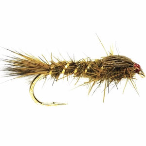 1 DOZEN BEAD HEAD HARE´S EAR BAETIS NYMPHS FOR FLY FISHING-BH-25