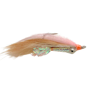 Clouser Minnow Pink Over White