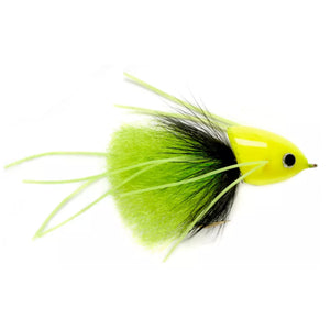 Umpqua Bass Popper Chartreuse Splatter