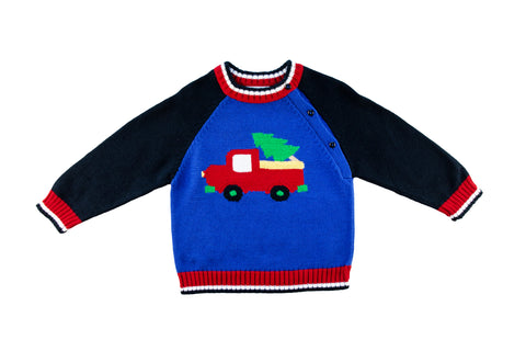 boy's sweater with truck