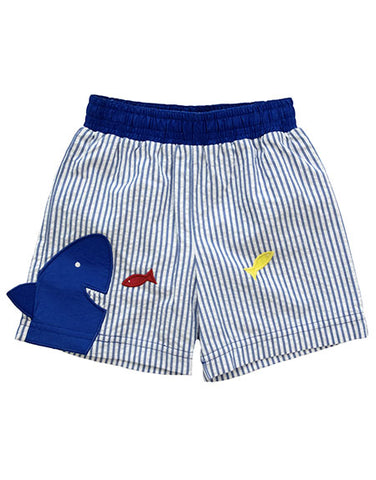 Boys shark swim trunks