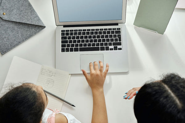 a flat desk space with plenty of room