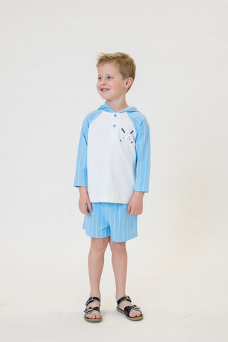 Baby Blue Pinstripe Shorts – The Unwritten Brand