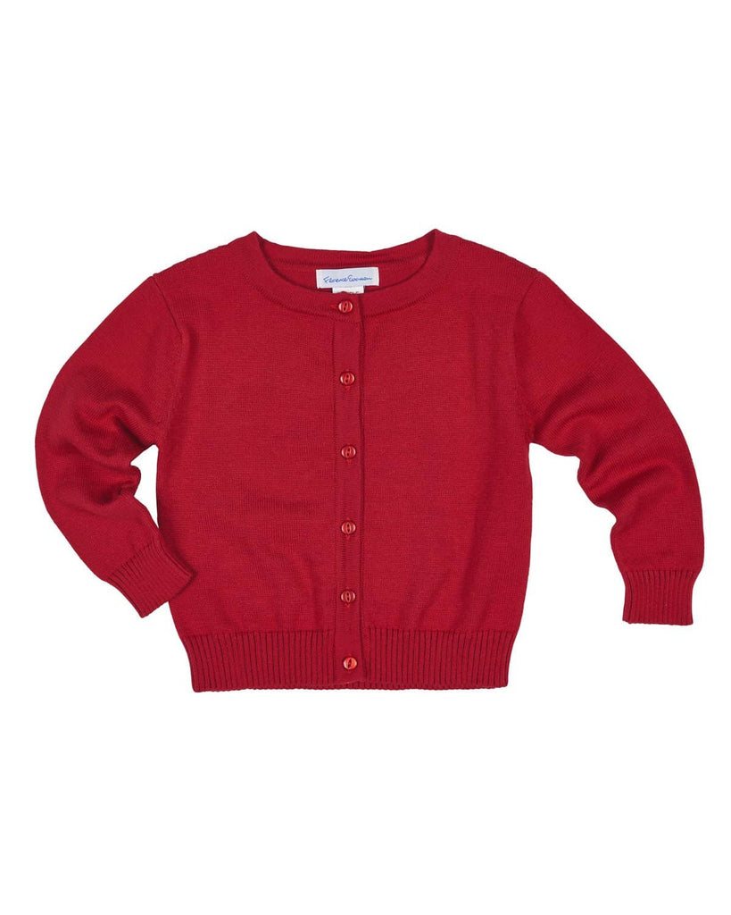 red cardigan sweater