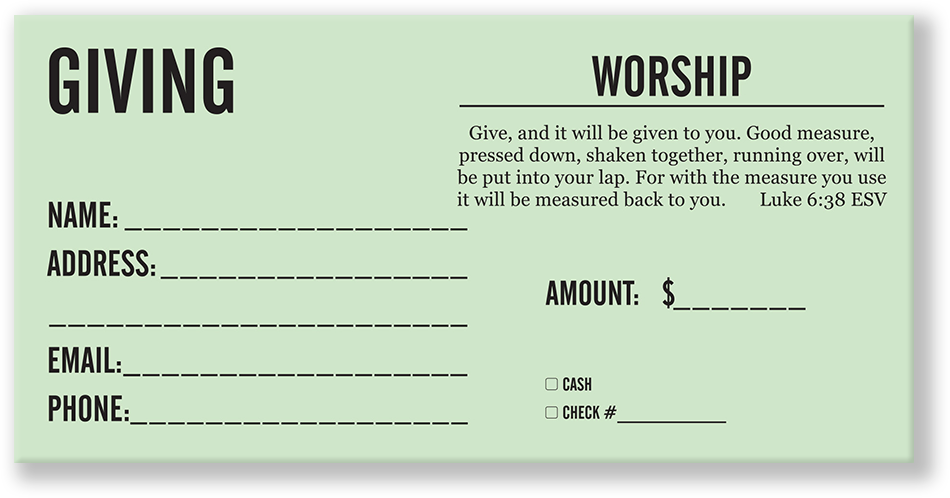 Offering Envelopes for Churches | Giving Themes | Great Pricing