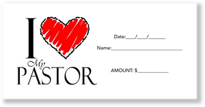 Love Themed Envelopes | Love Your Pastor Offering Envelopes