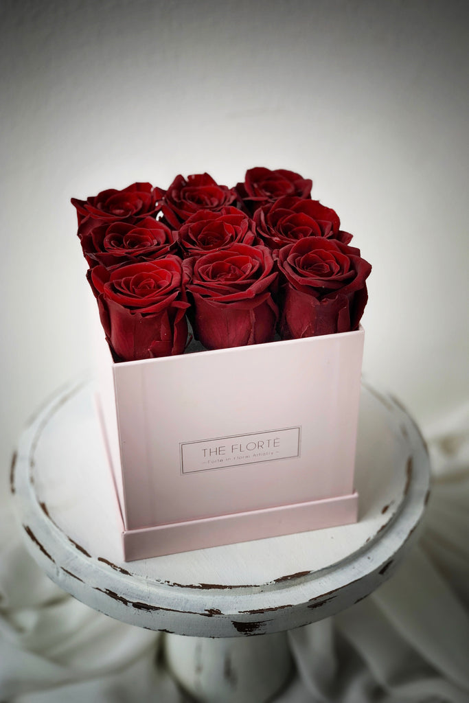 The Florté | Eternity Roses Square, Dried & Preserved Bloom Box | The ...
