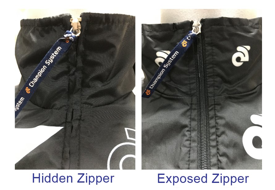 Techウィンドベスト-ジッパー-hidden_zipper-exposed_zipper