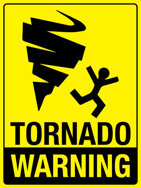 Tornado Warning Sign#N# – New Signs