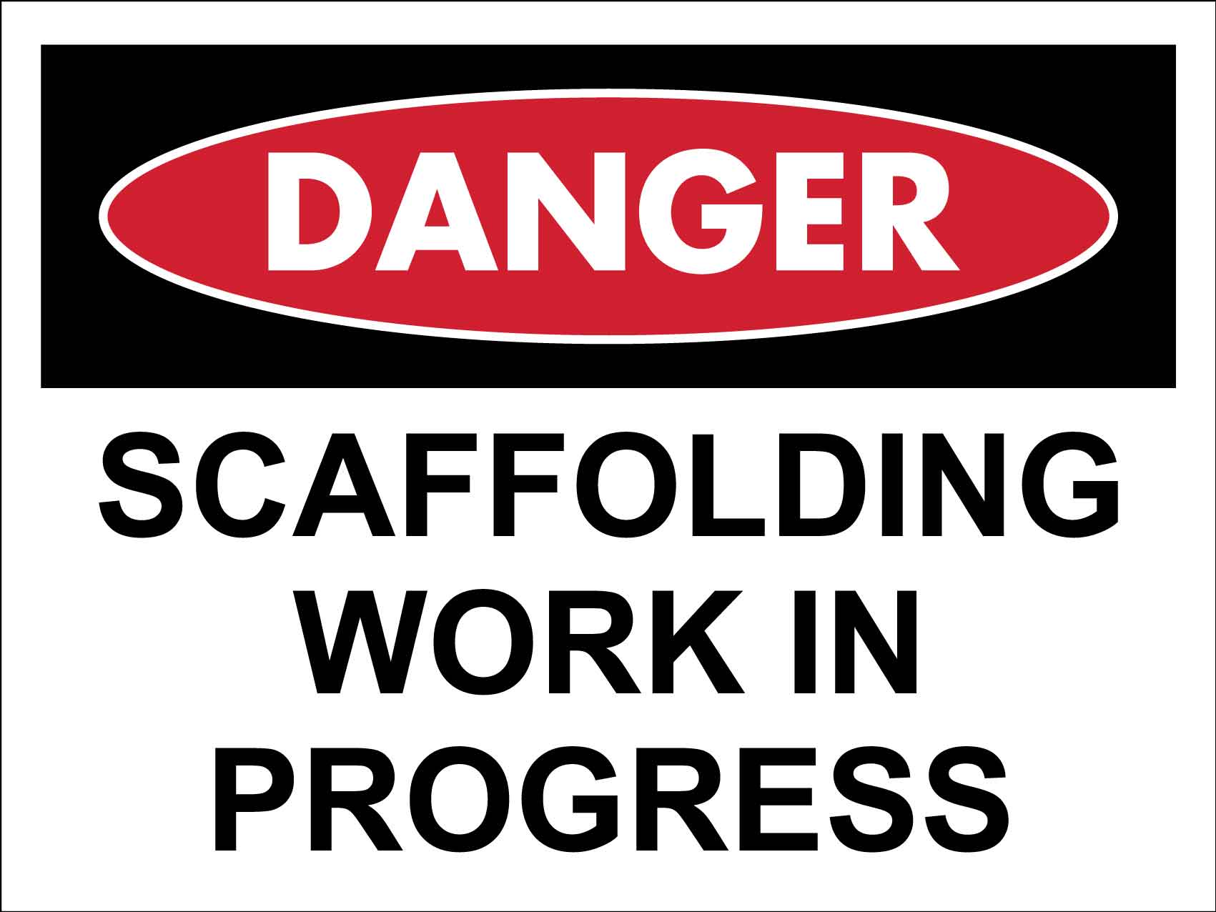 Scaffolding Work In Progress Signage extration