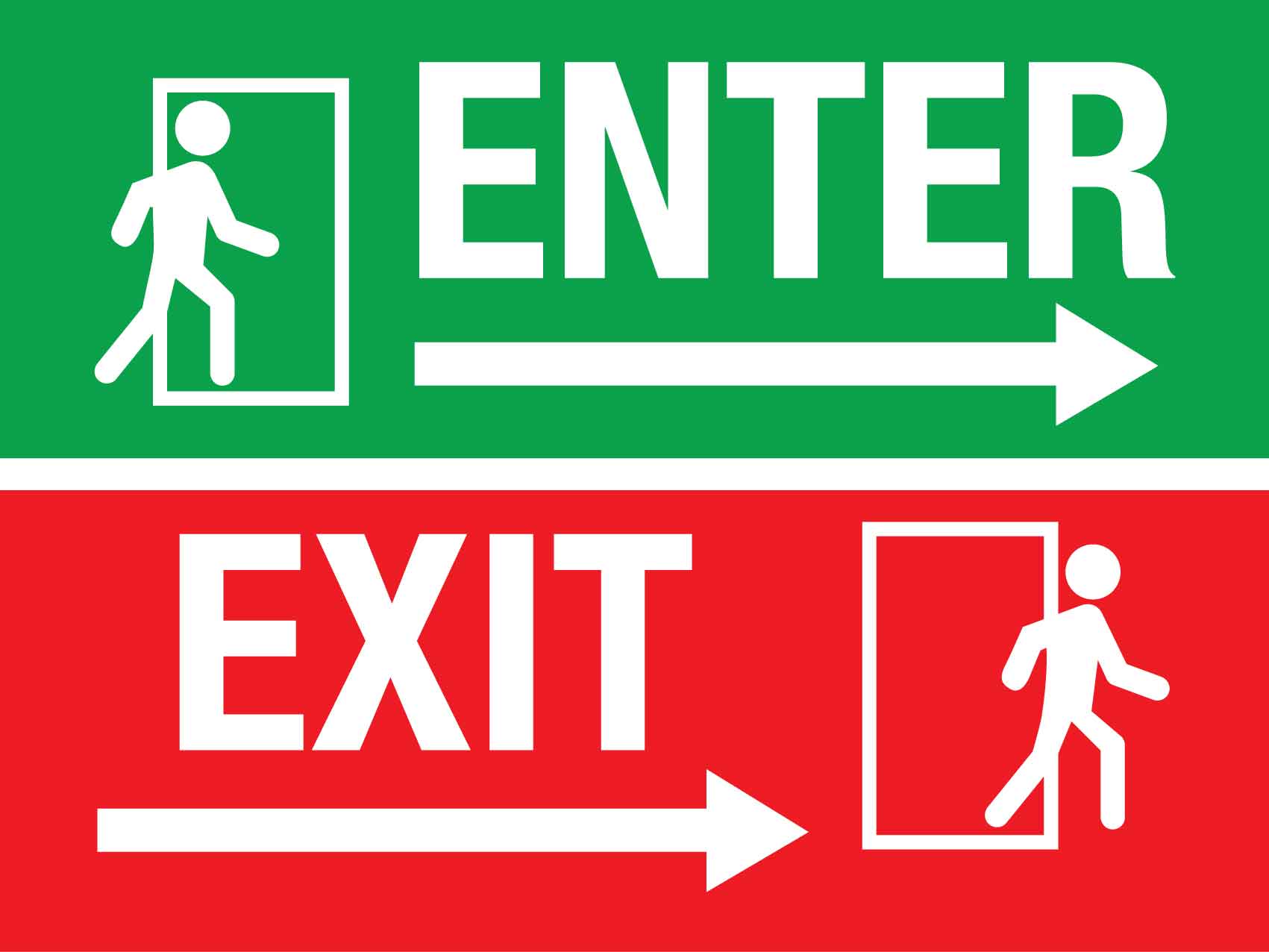 Enter And Exit Signs Printable Free