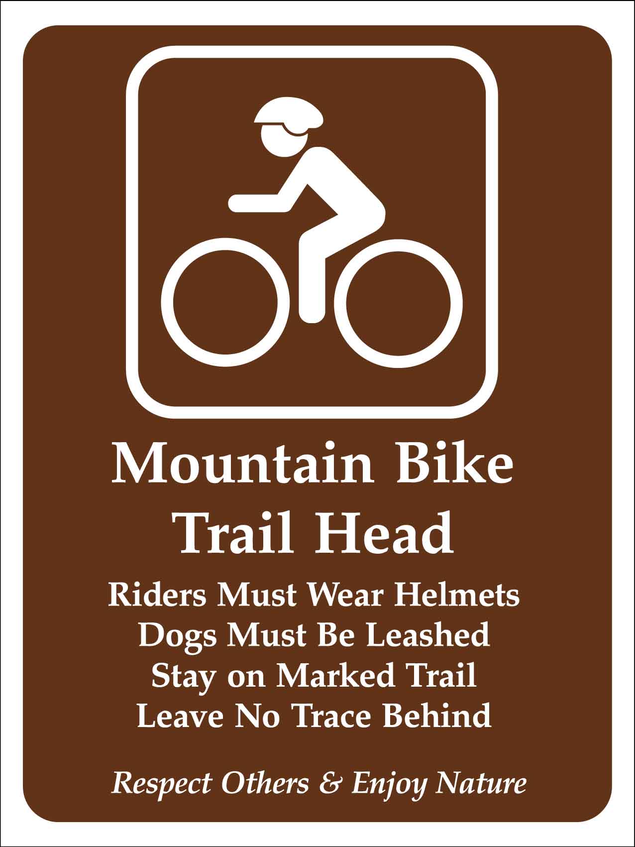 mountain biking sign