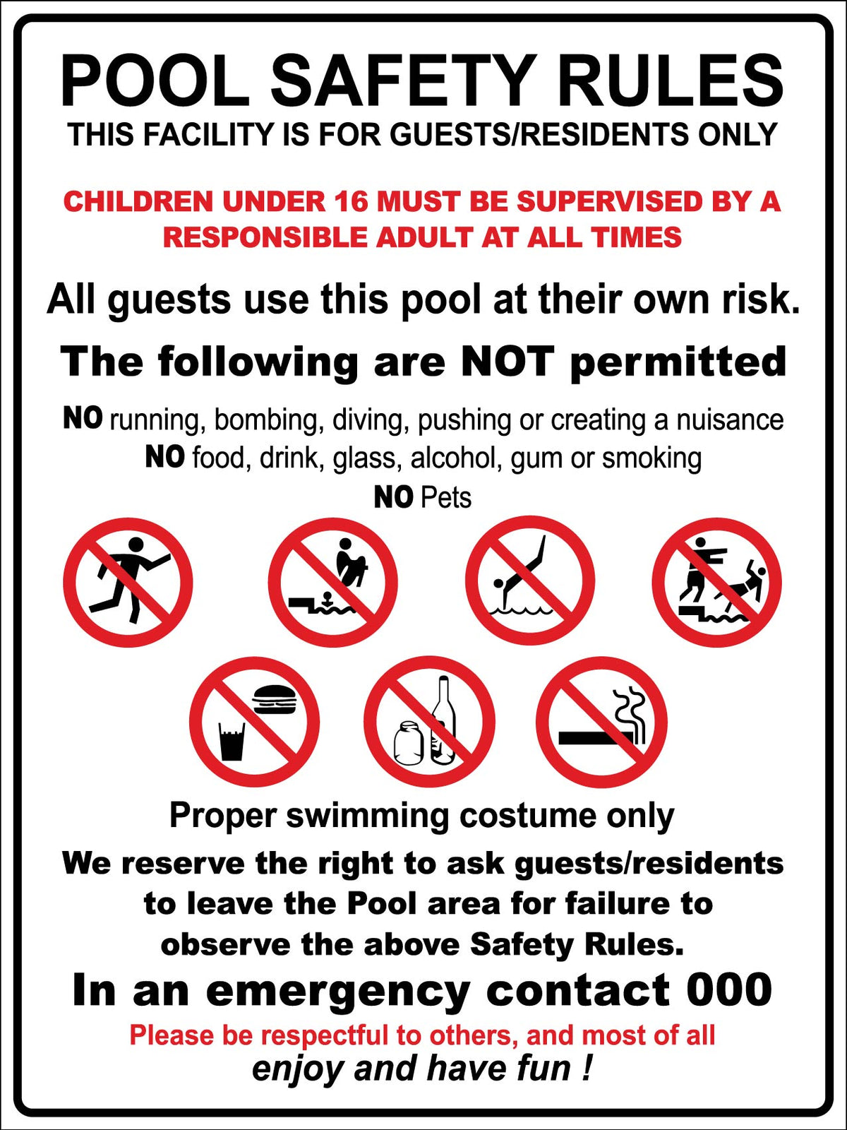 pool-safety-rules-sign-new-signs