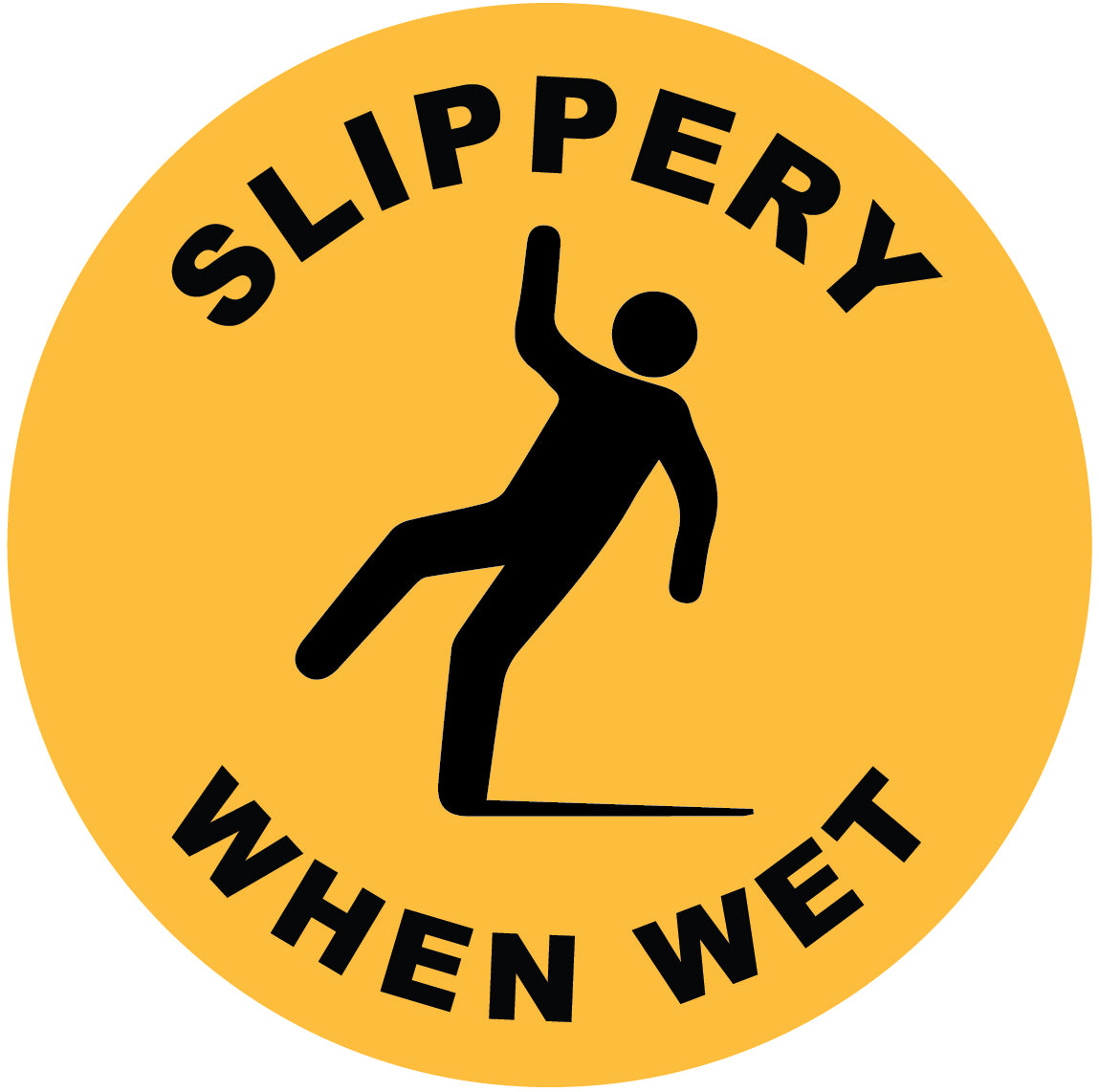 Slippery When Wet Decal New Signs